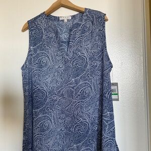 Chaus Paisley Sleeveless Top